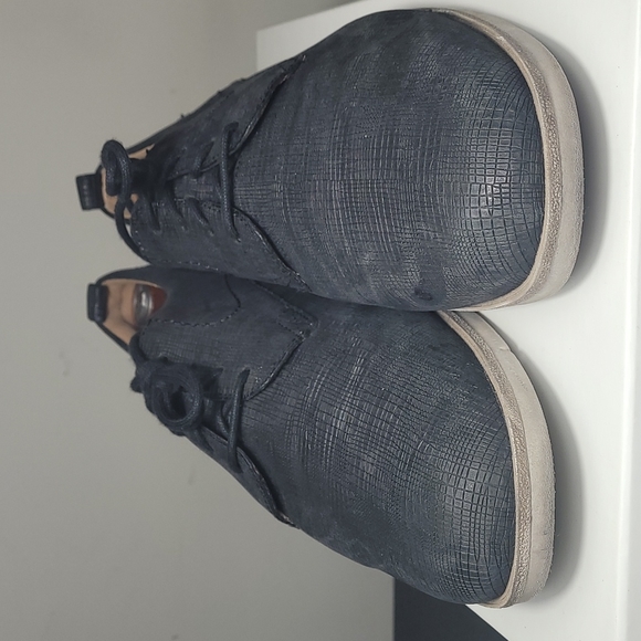 Ganter Gabriel gray plain toe embossed leather shoes size 9.5G - Picture 3 of 7